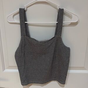 American eagle black and white tank top